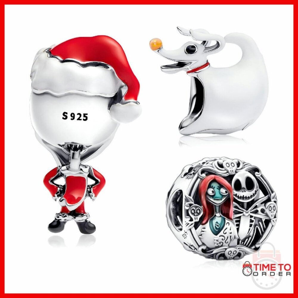 Sterling Silver Halloween Charm Beads for Bracelets & Necklaces S925 Jewelry